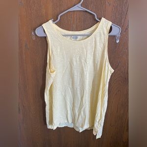 Light weight light yellow muscle tee.